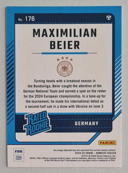 Maximilian Beier - 2024/25 Panini Donruss Soccer Team Germany FIFA Rated Rookie #176