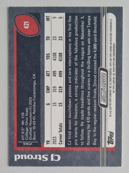 CJ Stroud - 2024 Topps Composite NFL Football Rookie Card (RC) #421