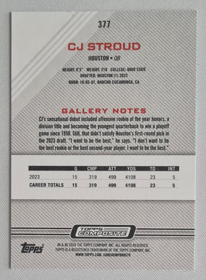 CJ Stroud - 2024 Topps Composite  NFL Football Houston (RC) #377