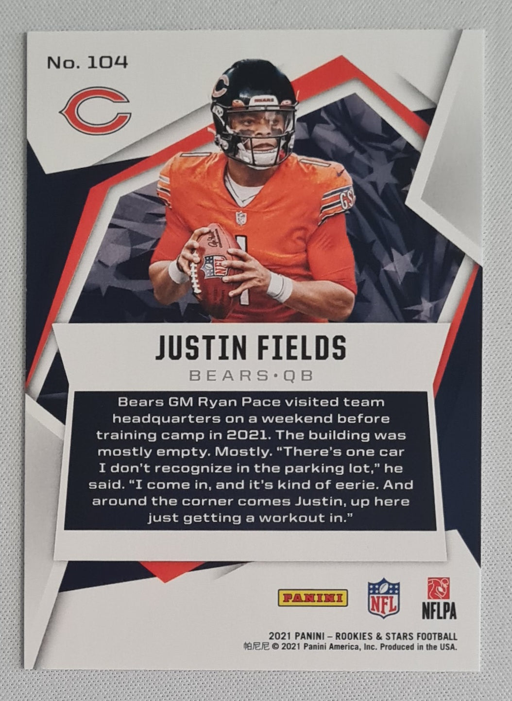 Justin Fields - 2021 Panini Rookies & Stars Football NFL Bears (RC) #104