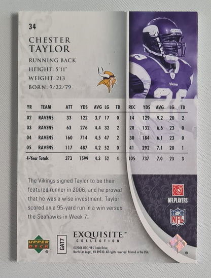 Chester Taylor - 2006 Upper Deck Exquisite Collection Footbal NFL Vikings #34 /150