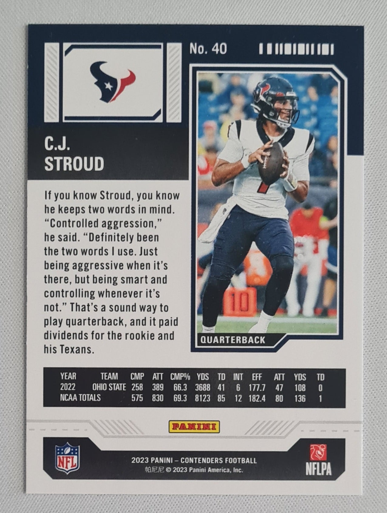 C.J. Stroud - 2023 Panini Contenders Football NFL Texans Season Ticket #40