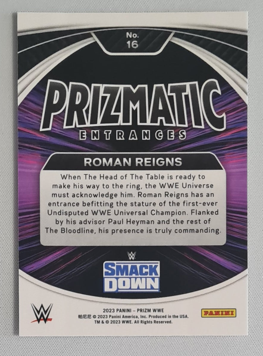 Roman Reigns - 2023 Panini Prizm WWE Wrestling SMACK DOWN Prizmatic Entrances #16