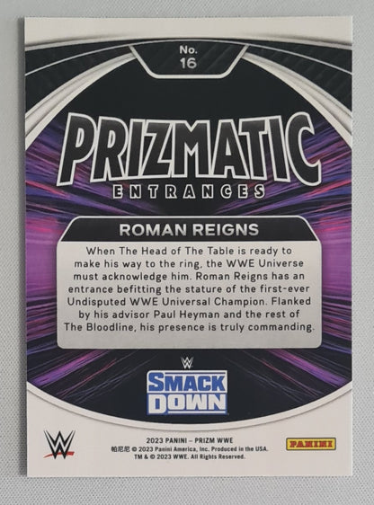 Roman Reigns - 2023 Panini Prizm WWE Wrestling SMACK DOWN Prizmatic Entrances #16