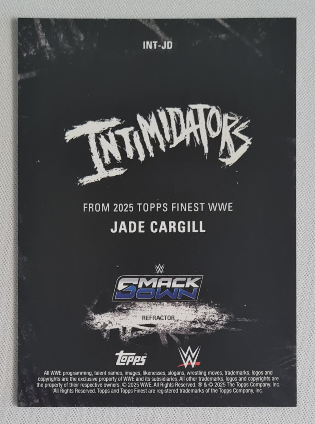 Jade Cargill - 2025 Topps Finest WWE Wrestling INTIMIDATORS #INT-JD