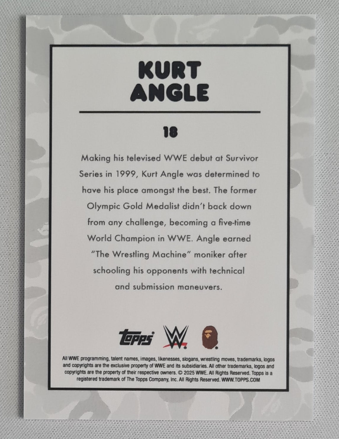 Kurt Angle - 2025 Topps WWE Wrestling #18