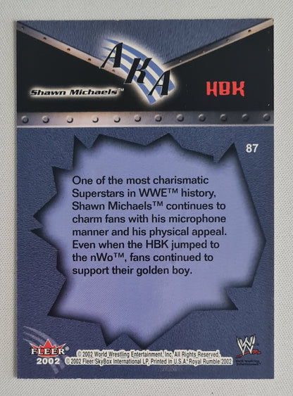Shawn Michaels - 2002 Fleer/SkyBox WWE Wrestling AKA HBK #87