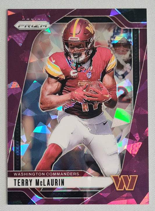 Terry McLaurin - 2024 Panini Prizm Football NFL Commanders #289 Purple Cracked Ice /225