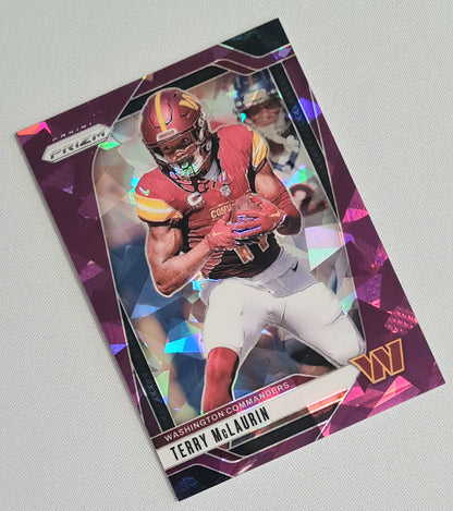Terry McLaurin - 2024 Panini Prizm Football NFL Commanders #289 Purple Cracked Ice /225