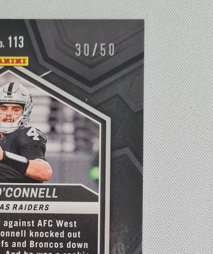 Aidan O'Connell - 2024 Panini Mosaic Football NFL Raiders #113 Purple Disco Refractor /50
