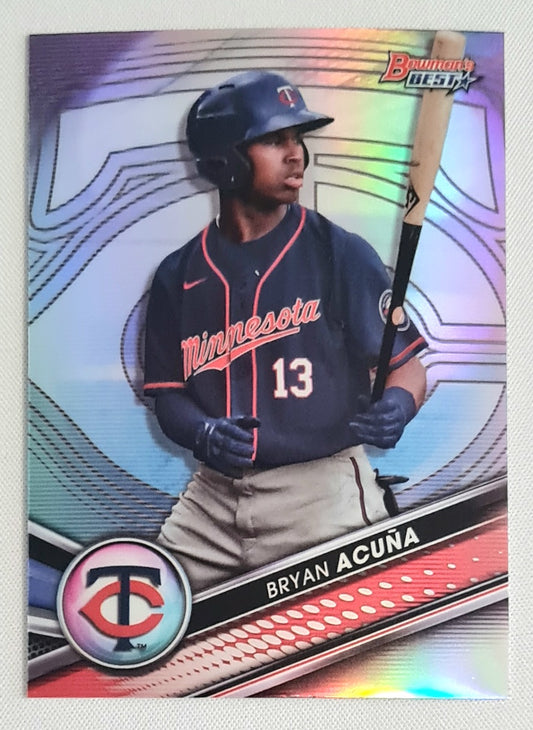 Bryan Acuna - 2022 Topps Finest Baseball MLB Minnesota Twins #TP-14 Refractor