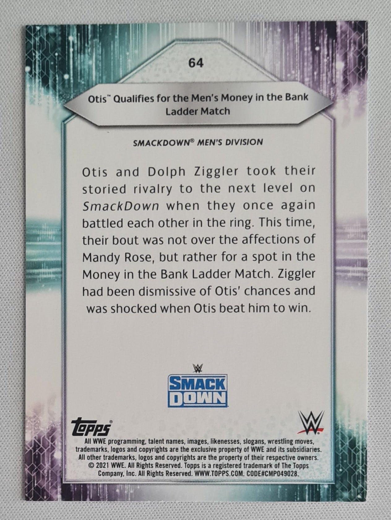 Otis - 2021 Topps WWE Wrestling SMACK DOWN #64
