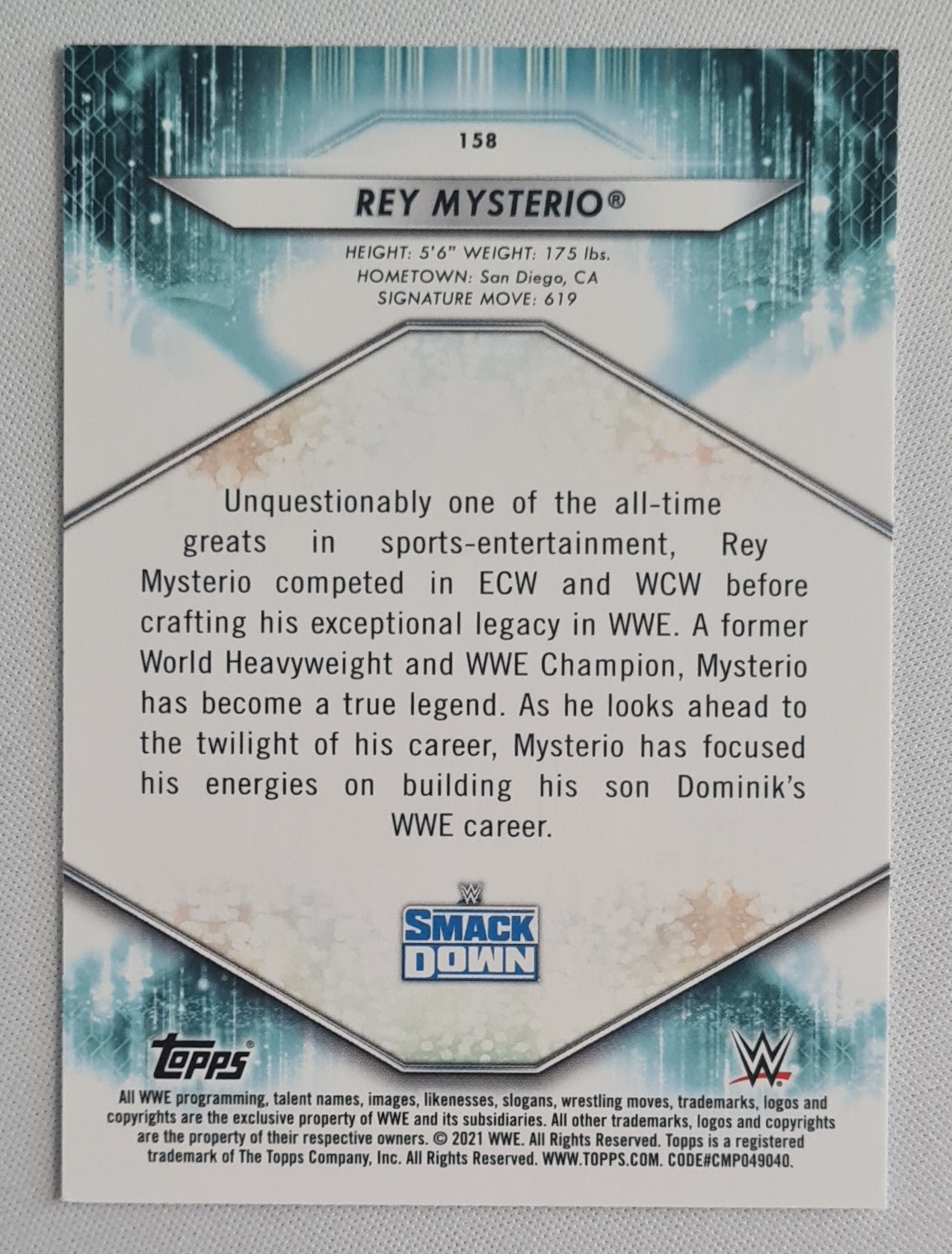 Rey Mysterio - 2021 Topps WWE Wrestling SMACK DOWN #158