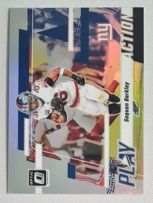 Saquon Barkley - 2023 Panini Donruss Optic Football NFL New York Giants PLAY ACTION #9
