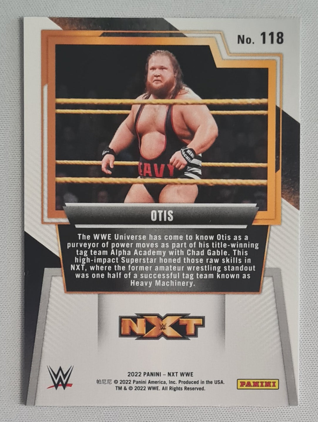 Otis - 2022 Panini WWE Wrestling NXT #118