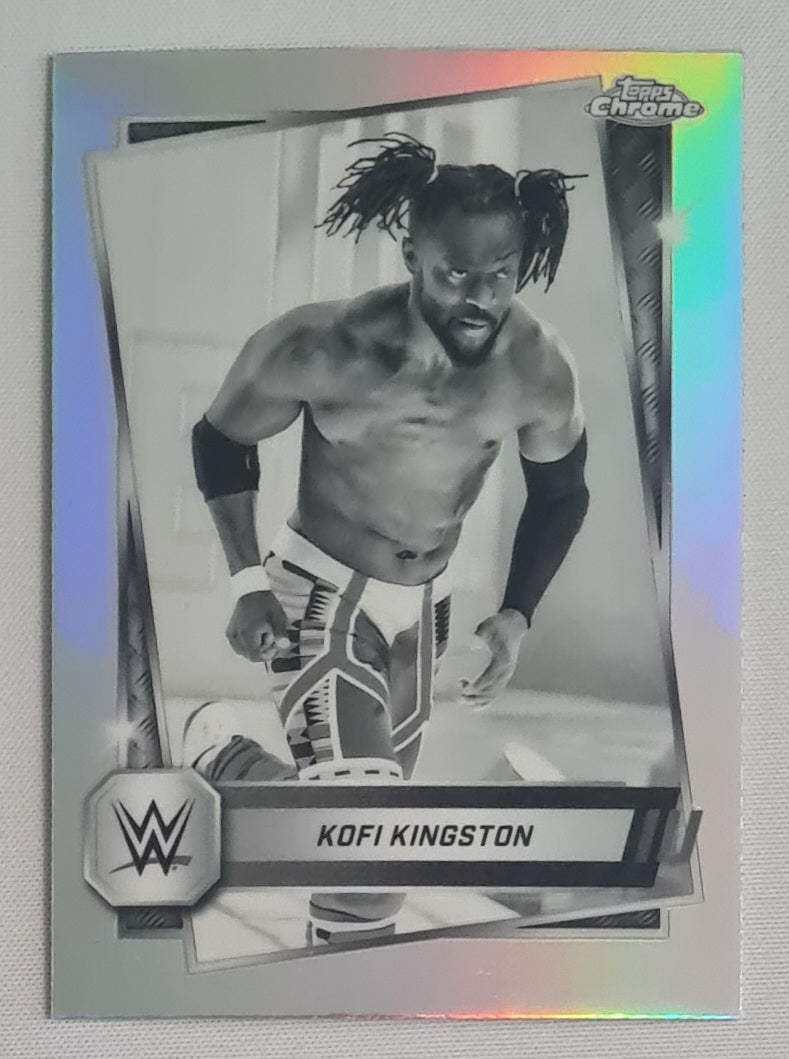 Kofi Kingston - 2025 Topps Chrome WWE Wrestling RAW #166 Refractor