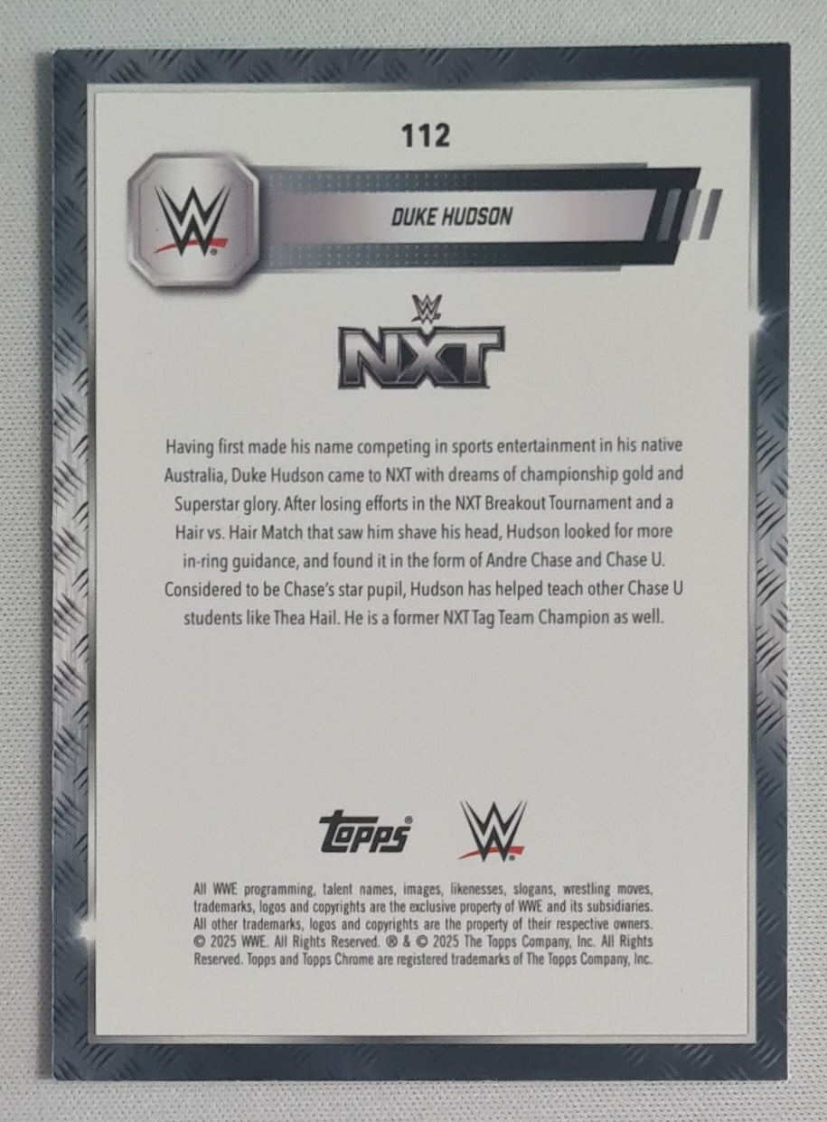 Duke Hudson - 2025 Topps Chrome WWE Wrestling NXT #112