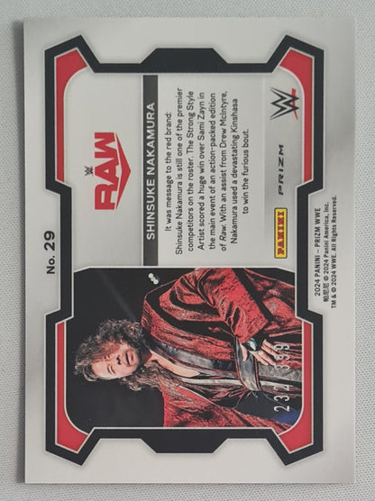 Shinsuke Nakamura - 2024 Panini Prizm WWE Wrestling RAW #29 Red Prizm /399