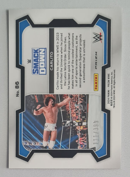 Carlito - 2024 Panini Prizm WWE Wrestling SMACK DOWN #86 Red Prizm /399
