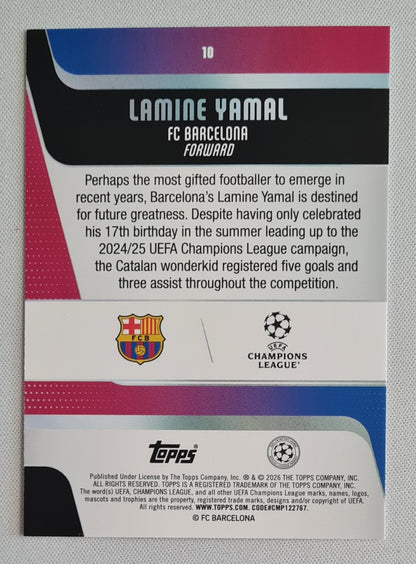 Lamine Yamal - 2026 Topps UCL Team of the Season FC Barcelona #10
