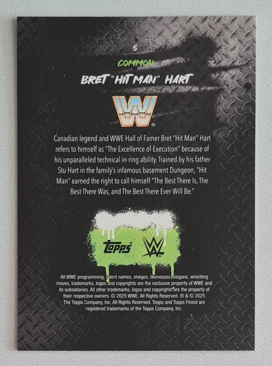 Bret "Hit Man" Hart - 2025 Topps Finest WWE Wrestling #5 Common