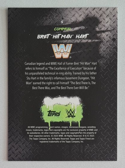 Bret "Hit Man" Hart - 2025 Topps Finest WWE Wrestling #5 Common