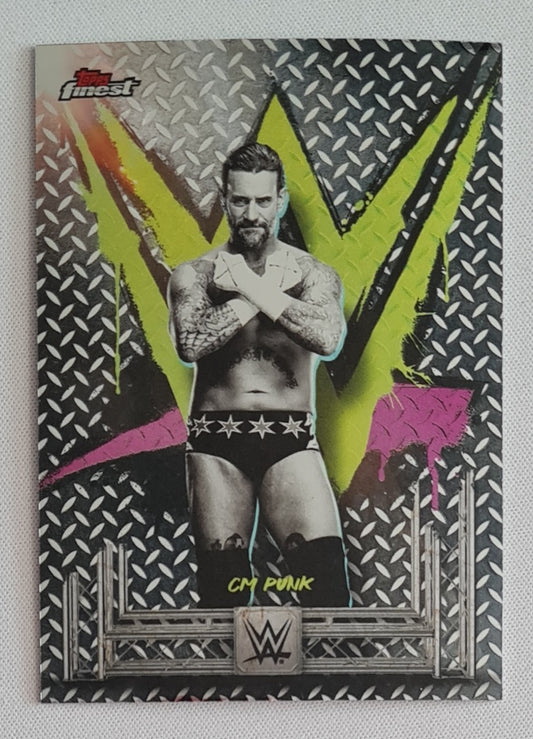 CM Punk - 2025 Topps Finest WWE Wrestling RAW #47 Common