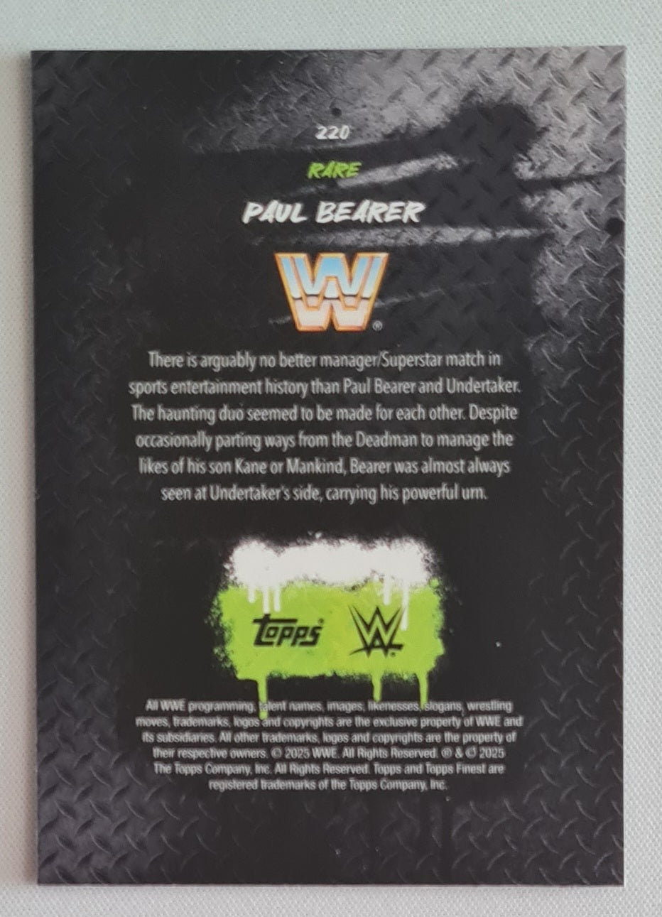 Paul Bearer - 2025 Topps Finest WWE Wrestling #220 Rare Attitude