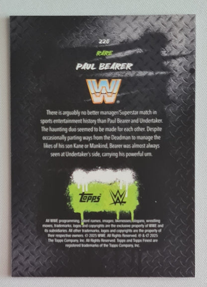 Paul Bearer - 2025 Topps Finest WWE Wrestling #220 Rare Attitude