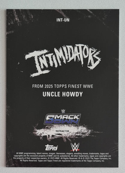 Uncle Howdy - 2025 Topps Finest WWE Wrestling INTIMIDATORS SMACK DOWN #INT-UN Refractor
