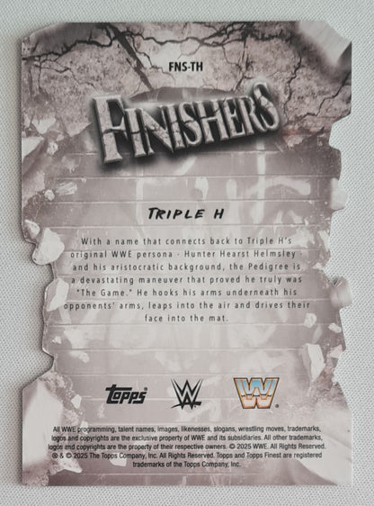 Triple H - 2025 Topps Finest WWE Wrestling FINISHERS #FNS-TH Die Cut /75