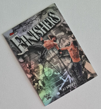 AJ Styles - 2025 Topps Finest WWE Wrestling FINISHERS #FNS-AJ Refractor