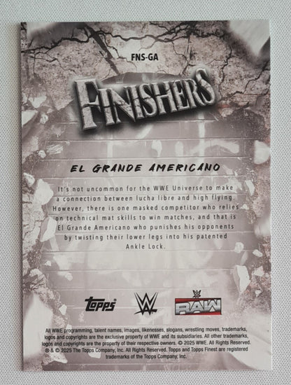 El Grande Americano - 2025 Topps Finest WWE Wrestling FINISHERS #FNS-GA
