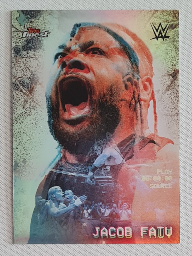 Jacob Fatu - 2025 Topps Finest WWE Wrestling DOUBLE EXPOSURE SMACK DOWN #EXP-JF - SP CASE HIT