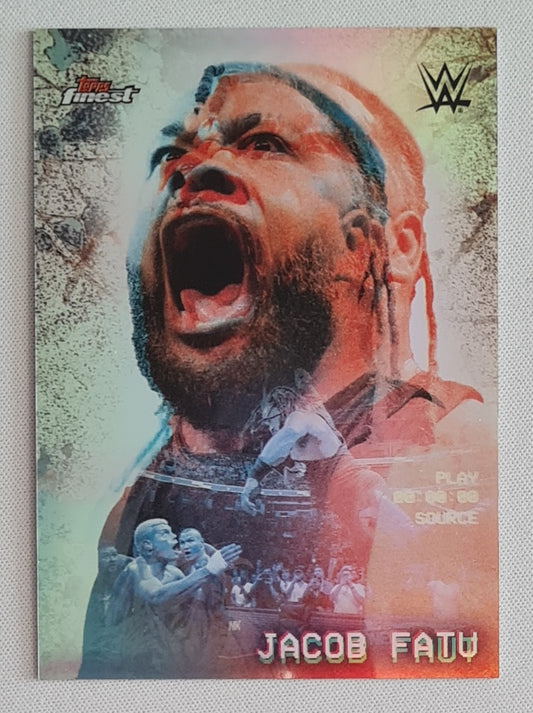 Jacob Fatu - 2025 Topps Finest WWE Wrestling DOUBLE EXPOSURE SMACK DOWN #EXP-JF - SP CASE HIT