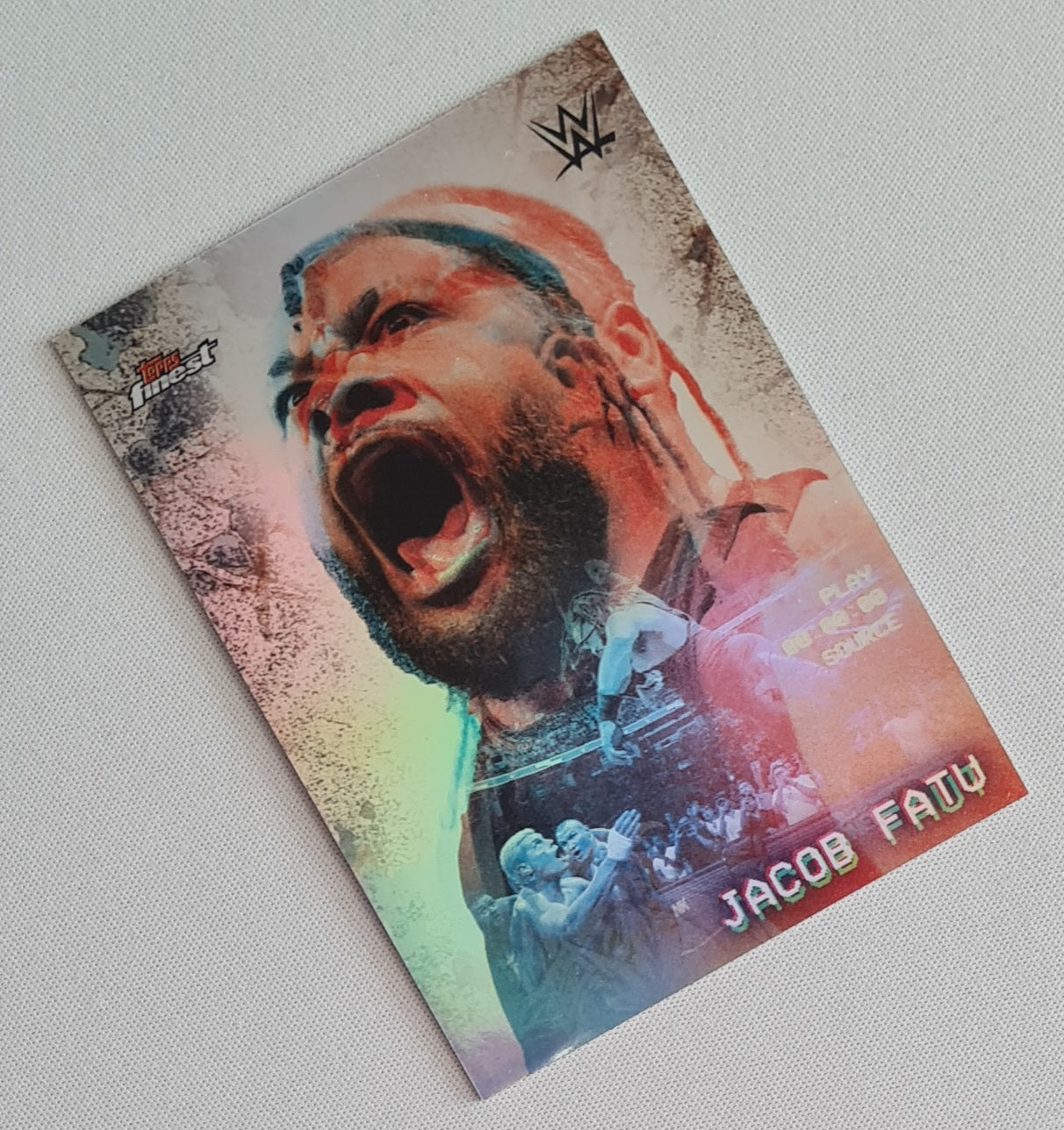 Jacob Fatu - 2025 Topps Finest WWE Wrestling DOUBLE EXPOSURE SMACK DOWN #EXP-JF - SP CASE HIT