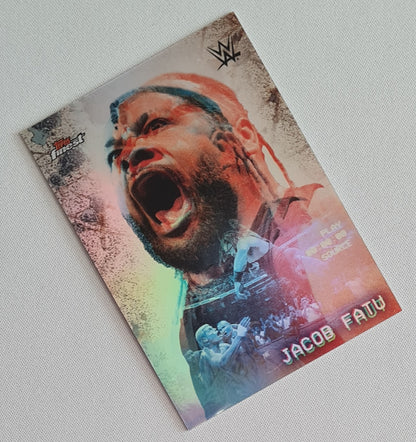 Jacob Fatu - 2025 Topps Finest WWE Wrestling DOUBLE EXPOSURE SMACK DOWN #EXP-JF - SP CASE HIT