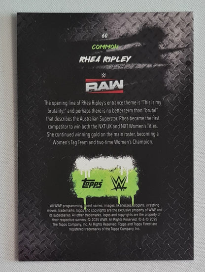 Rhea Ripley - 2025 Topps Finest WWE Wrestling RAW #60 Common