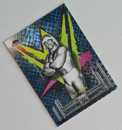 Hulk Hogan - 2025 Topps Finest WWE Wrestling #85 Common Blue Checkerboard Refractor /149