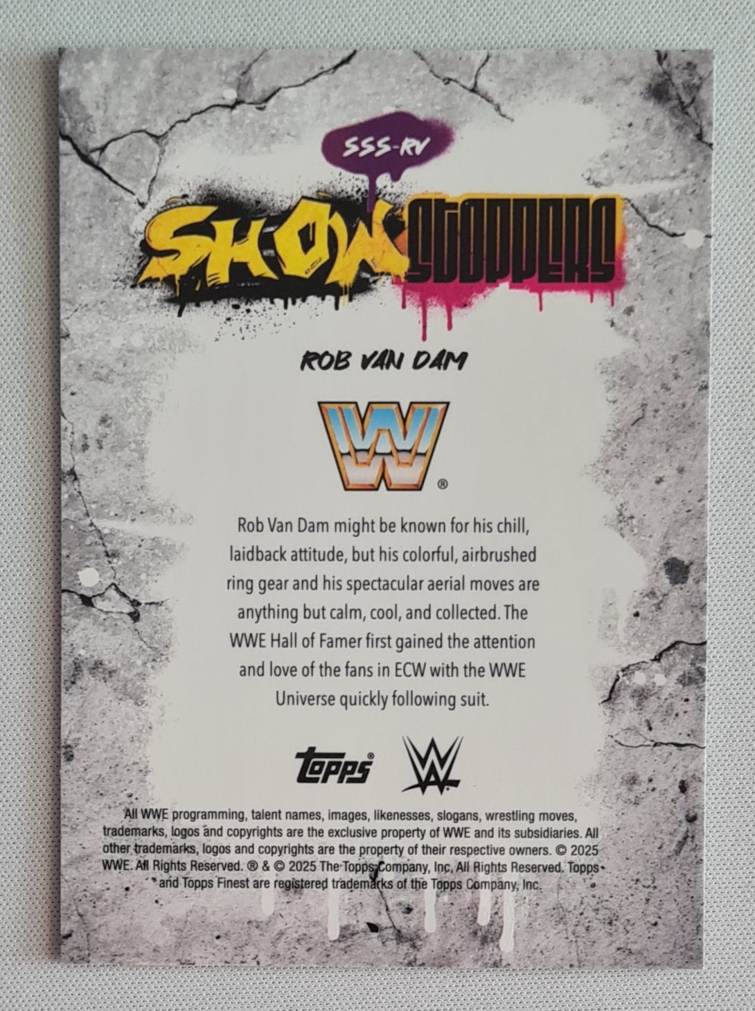 Rob van Dam - 2025 Topps Finest WWE Wrestling SHOW STOPPERS #SSS-RV Checkerboard