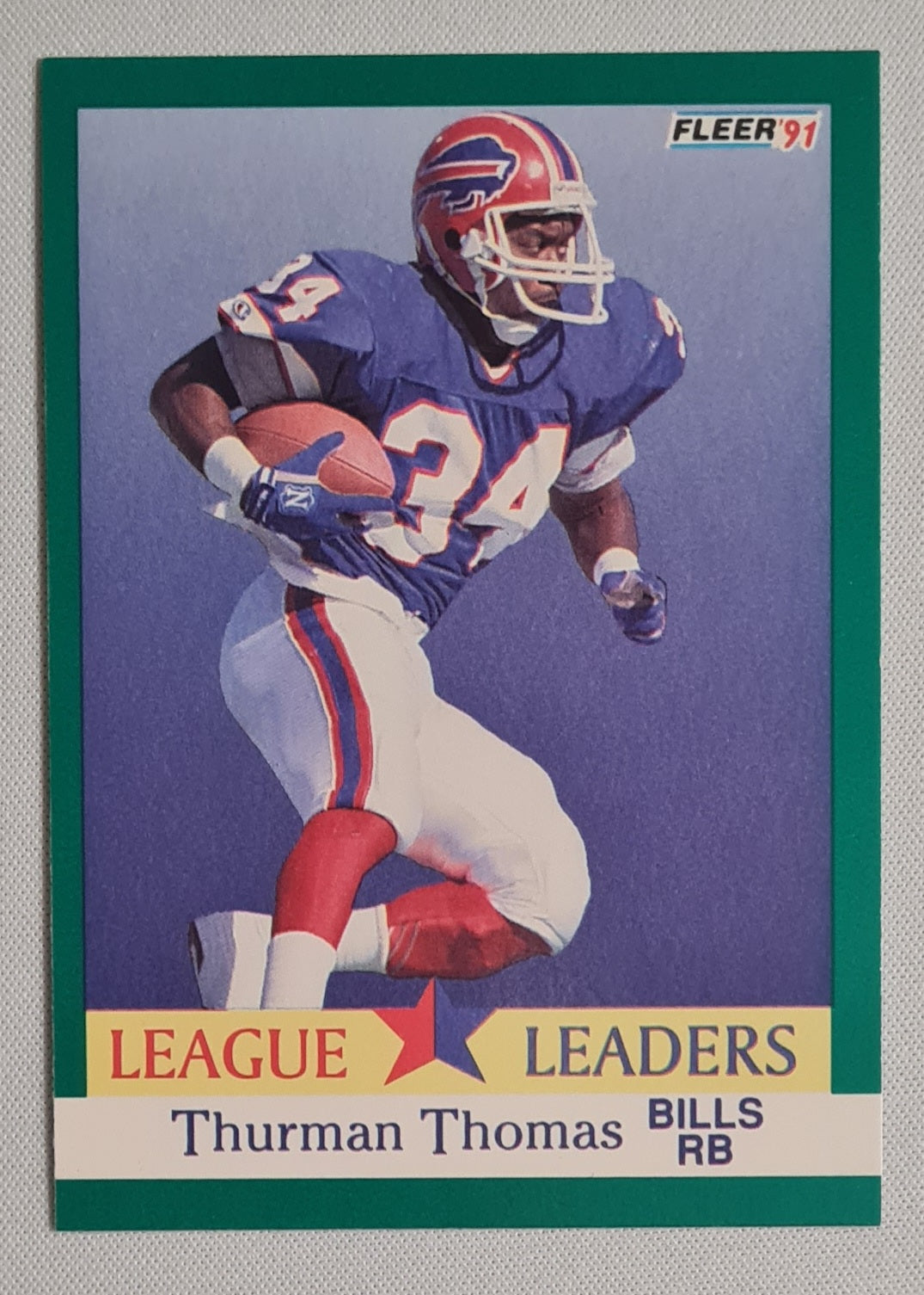 Thurman Thomas - 1991 Fleer League Leaders NFL Football #417