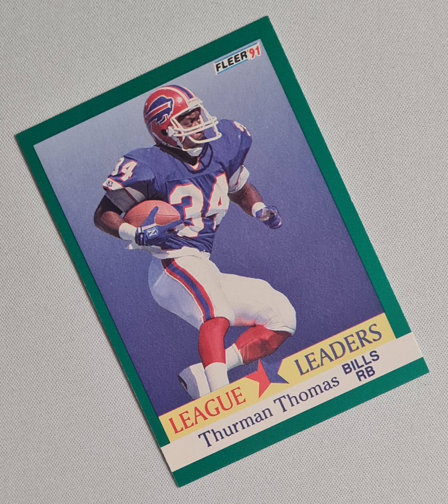 Thurman Thomas - 1991 Fleer League Leaders NFL Football #417
