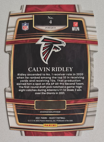 Calvin Ridley - 2021 Panini Select Football NFL Atlanta Falcons #4 Refractor Die Cut