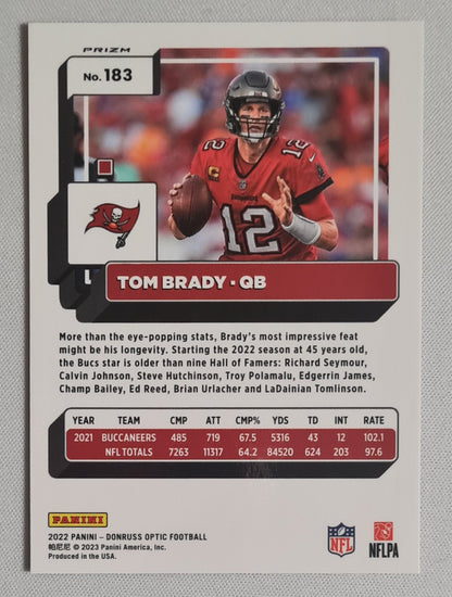 Tom Brady - 2022 Panini Donruss Optic Football NFL Tampa Bay Buccaneers #183 Refractor