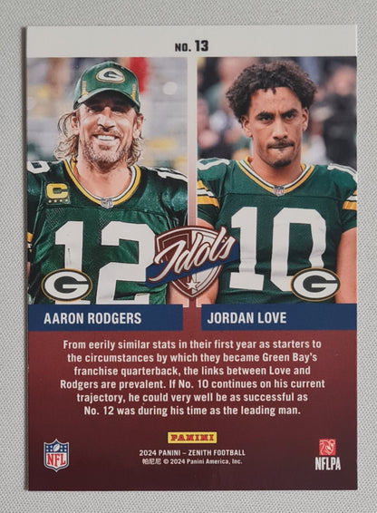 Aaron Rodgers/ Jordan Love - 2024 Panini Zenith Football IDOLS NFL Football Packers #13
