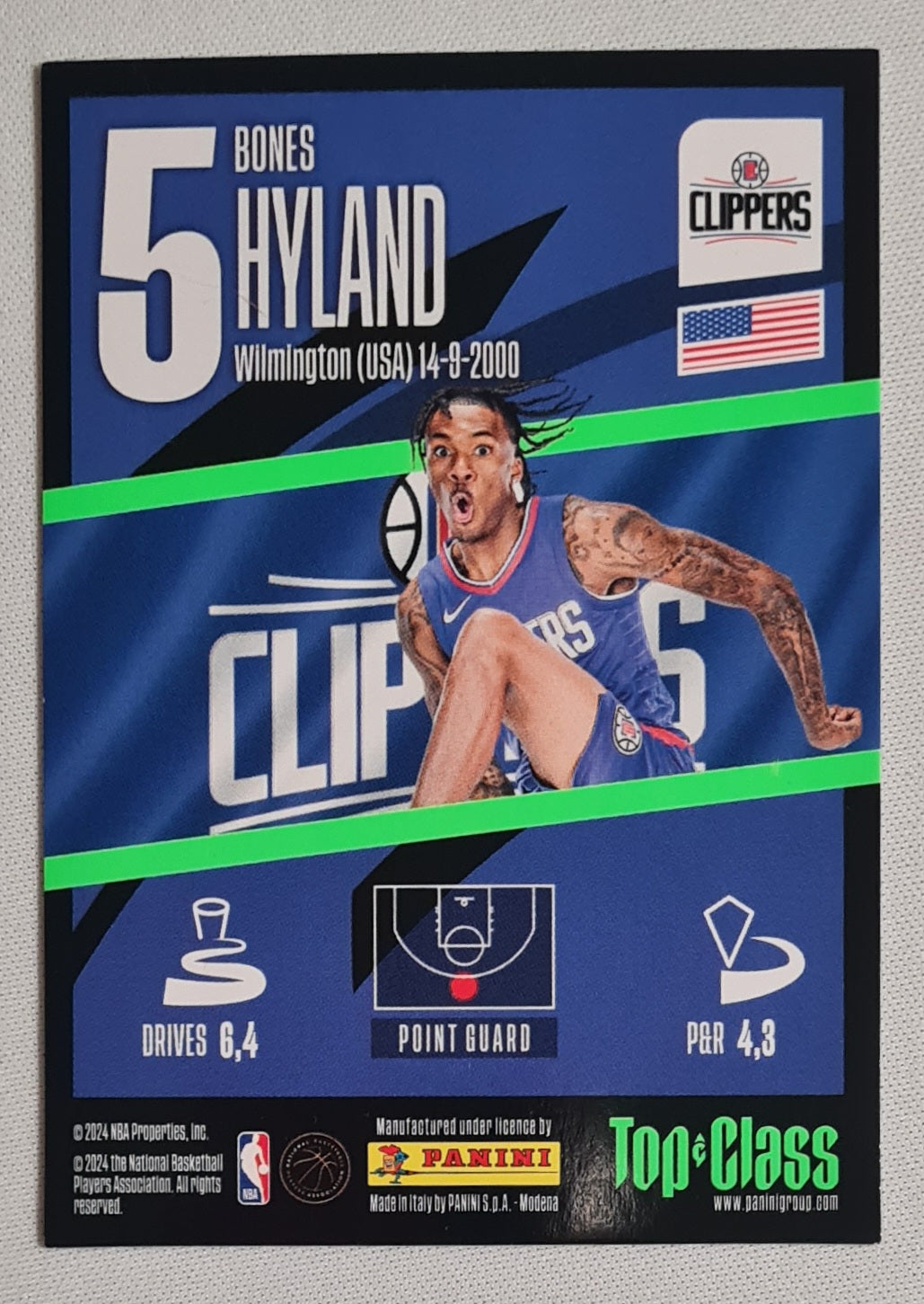 Bones Hyland - 2024 Panini Top Class NBA Basketball LA Clippers SUPER SONIC (TC) #5