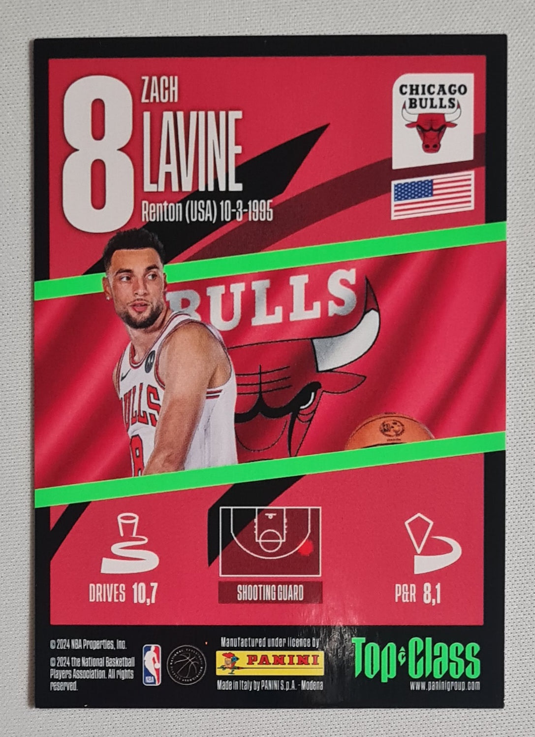Zach Lavine - 2024 Panini Top Class NBA Basketball Chicago Bulls SUPER SONIC (TC) #8