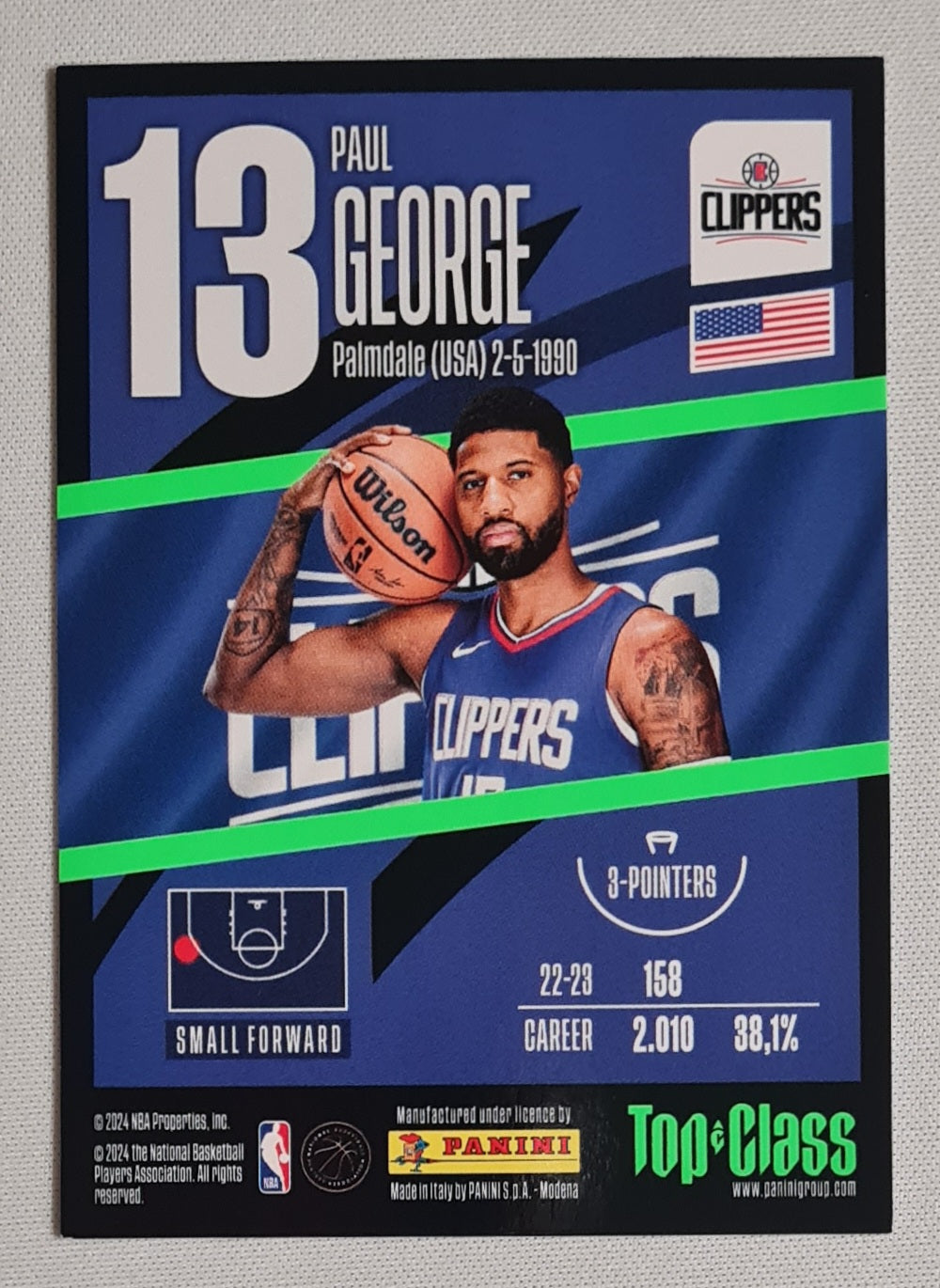 Paul George - 2024 Panini Top Class NBA Basketball L.A. Clippers Rainbow Master (TC) #13