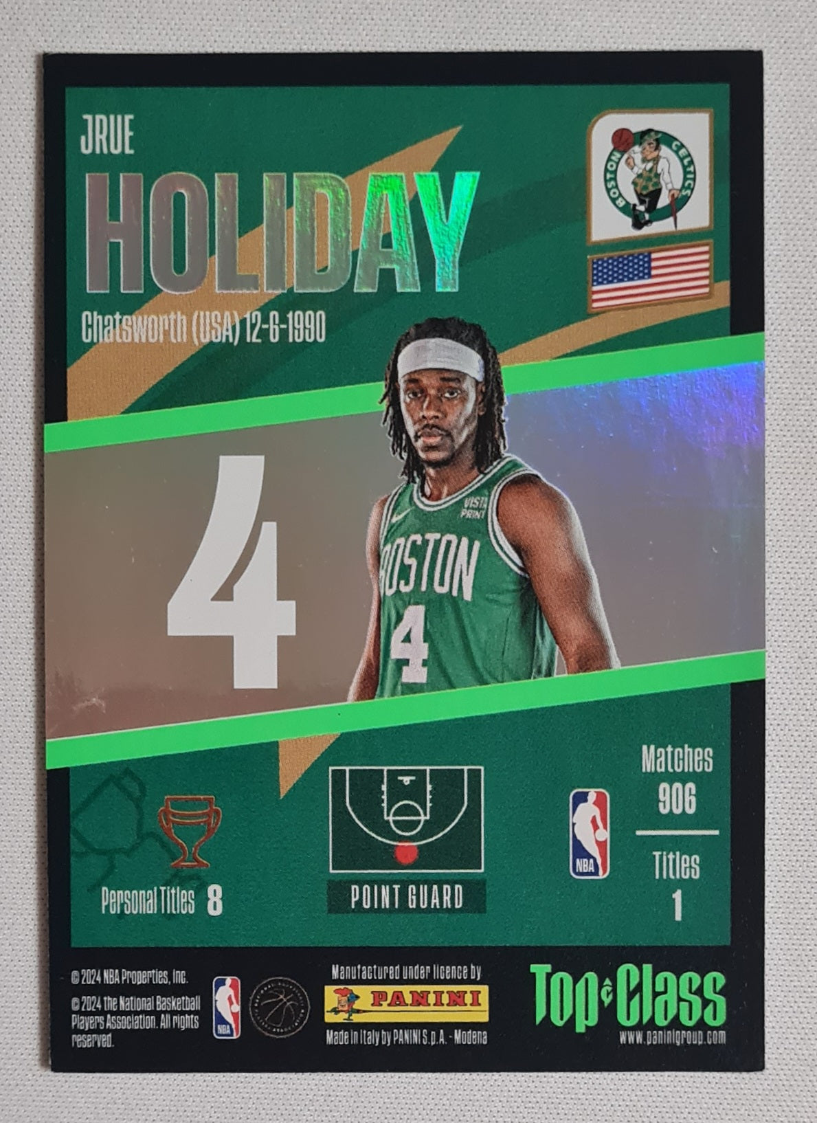 Jrue Holiday - 2024 Panini Top Class NBA Basketball Boston Celtics WINNER (TC) #4