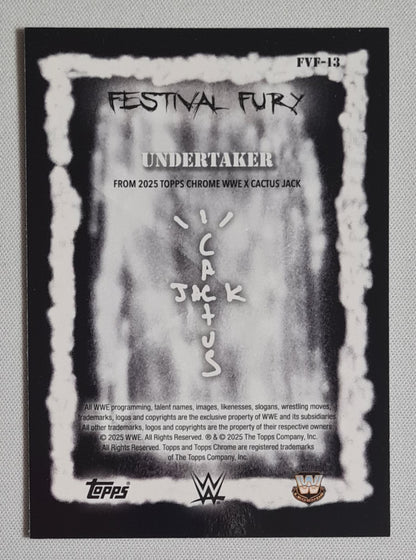 Undertaker - 2025 Topps WWE Wrestling Cactus Jack Festival Fury #FVF-13